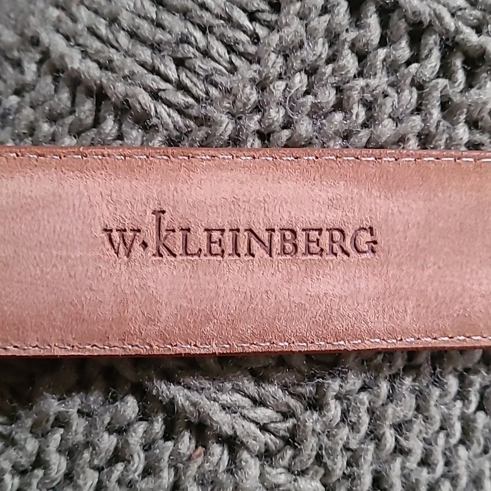 W.Kleinberg Brown Leather Belt, Sz 36, unisex, NWOT